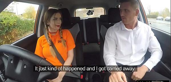  Sexy driving examinee fucked in the car